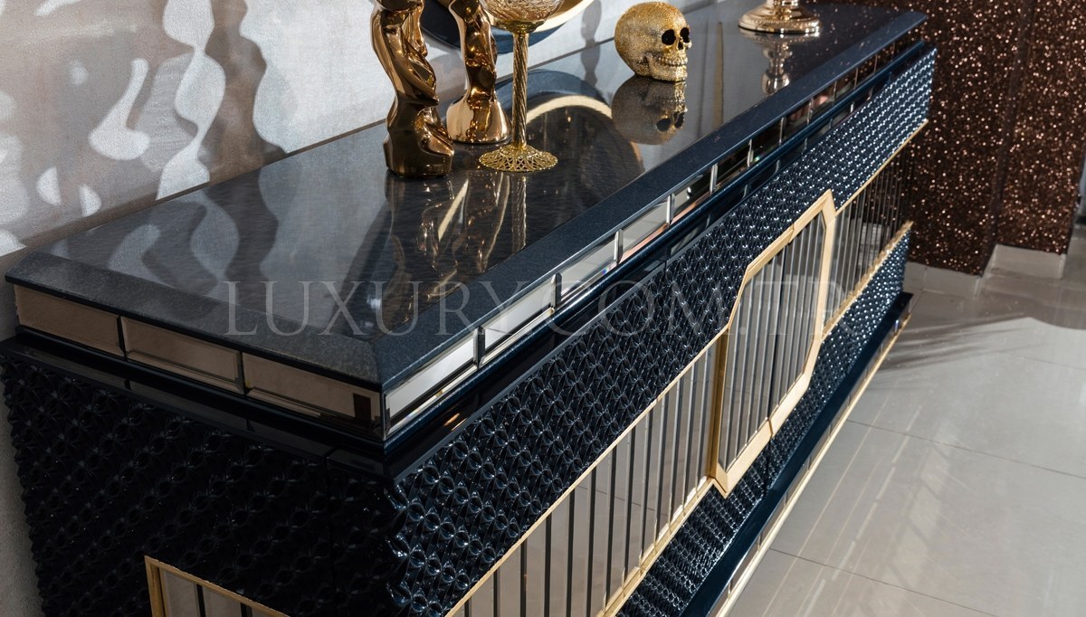 Lüks Sidney Metal Yemek Odası - 4
