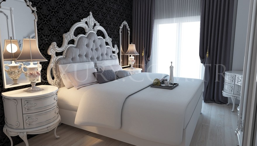 Lüks Tampere Klasik Yatak Odası Luxury Mobilya