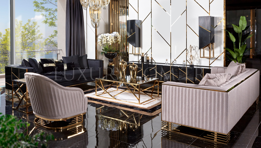 Lüks Tegre Ensemble de canapé de luxe - 1075