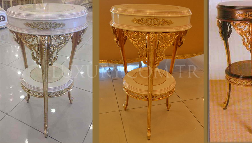 1050 - Lüks Tenosa Bronz Etajer