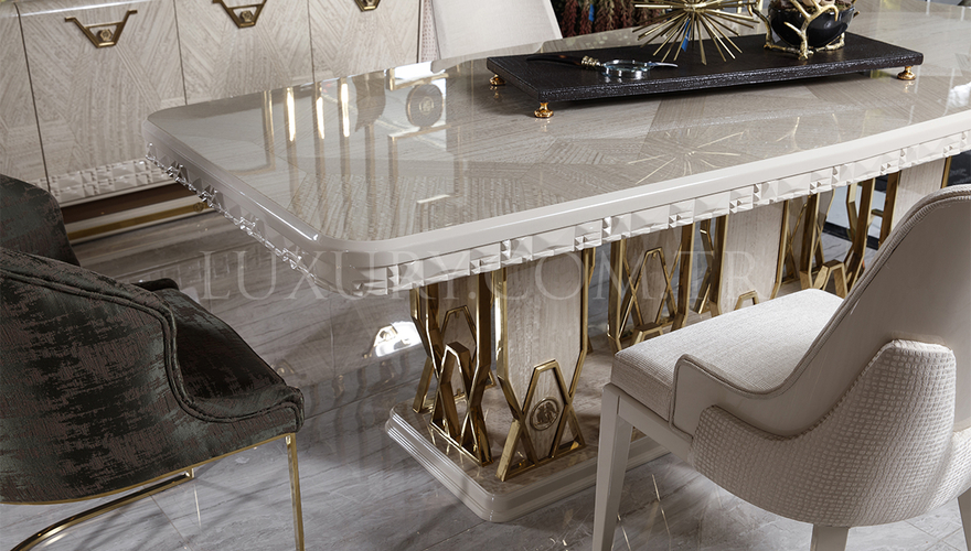 Lüks Tudora Metal Yemek Odası - 34