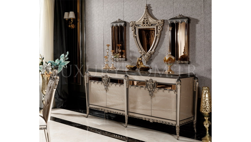 Lüks Tuvalya Bronz Klasik Yemek Odası - 9