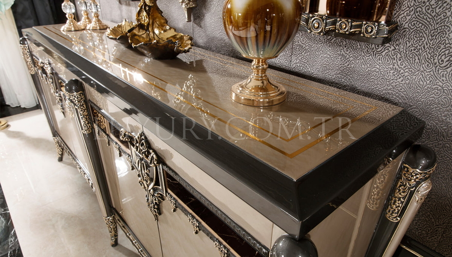 Lüks Tuvalya Bronz Klasik Yemek Odası - 11