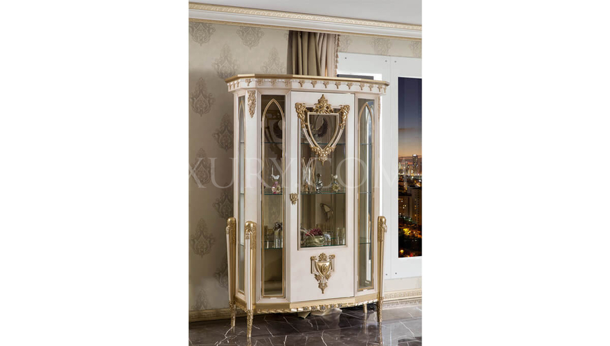 Lüks Tuvalya Krem Klasik Yemek Odası - 5