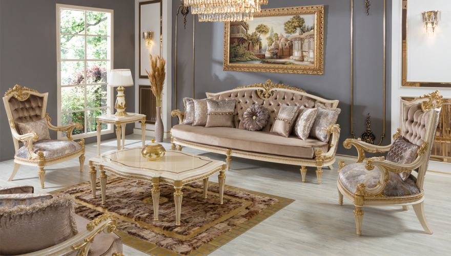 Lüks Valente Klasik Koltuk Takımı - 2