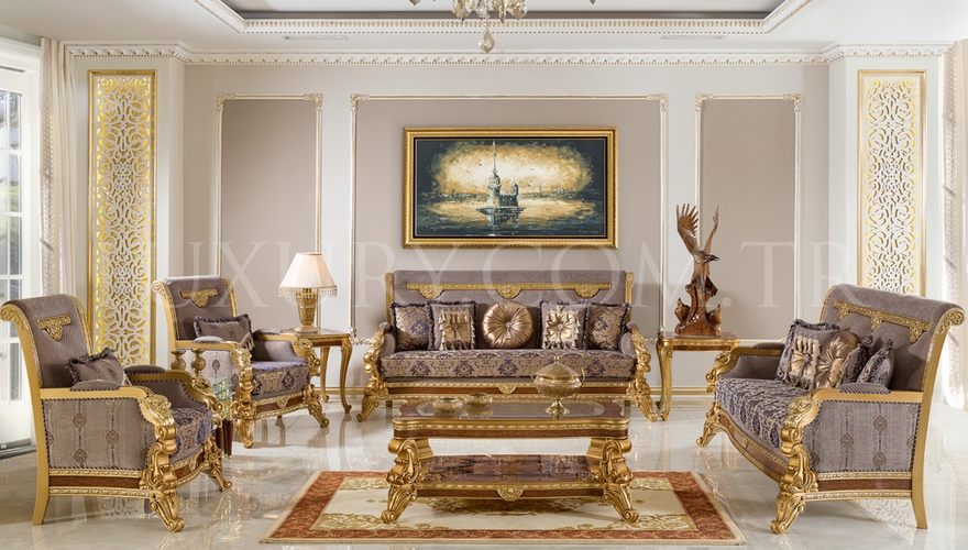 Lüks Vanseras Bronz Koltuk Takımı - 1050