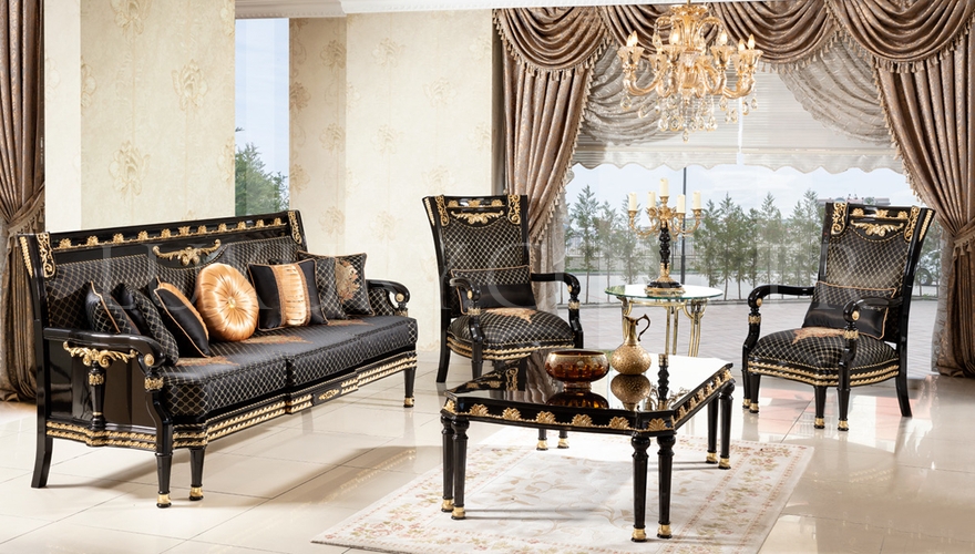 1050 - Lüks Varessi Bronz Koltuk Takımı