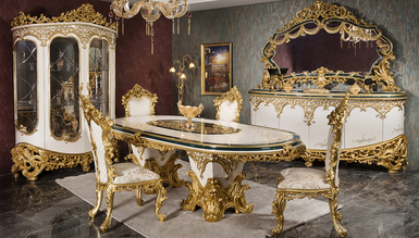 Lüks Zümra Altın Varaklı Salle à manger de luxe - 865