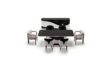 Lunex Akış Formlu Modern Yemek Odası - 1169