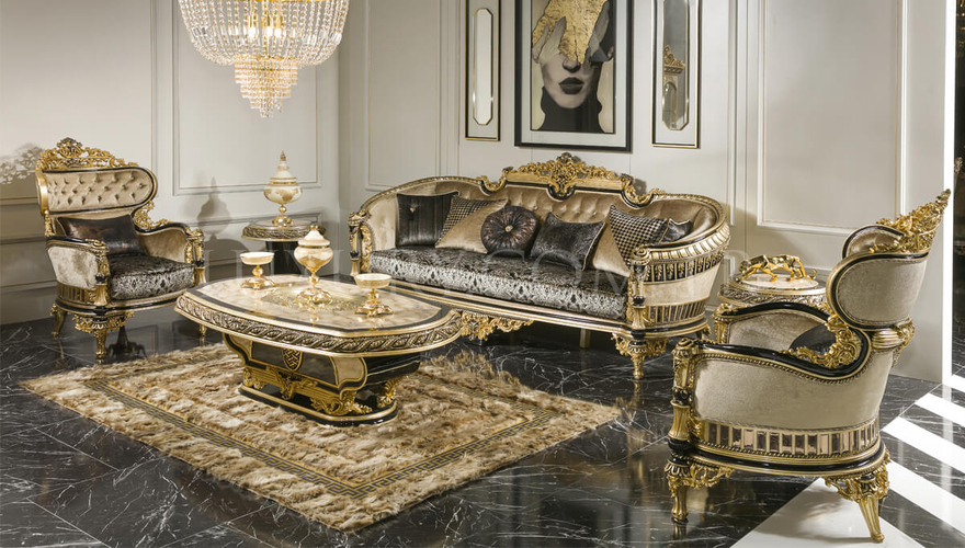 Luxury Anemon Classic Sofa Set - 1