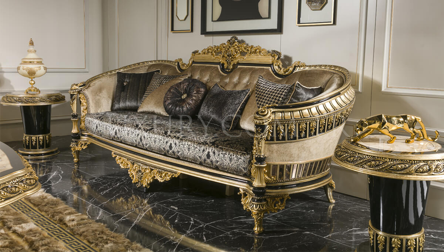 Luxury Anemon Classic Sofa Set - 3
