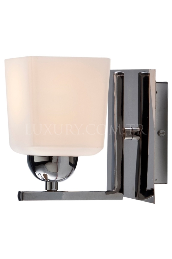 LUXURY AP-1374-1K Krom Kaplama Aplik E14 Metal Cam 13x16cm - Luxury
