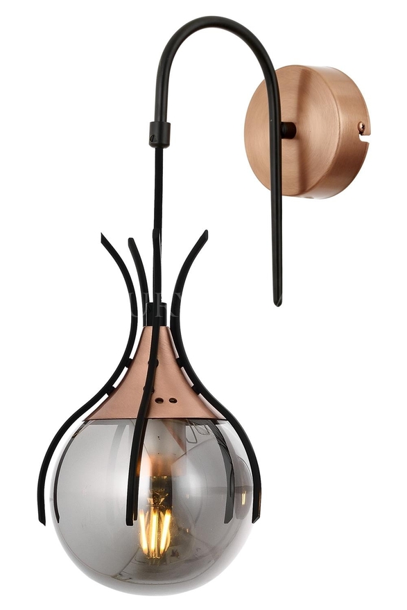 Luxury AP-60161-1BSY Black Kaplama Aplik E27 Metal Cam 13x18cm - Luxury Avize ve Aydınlatma