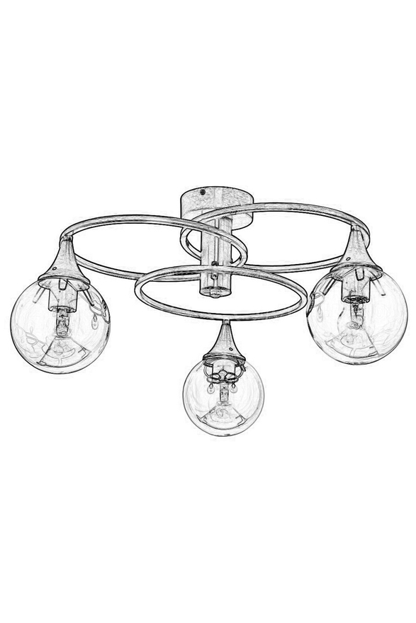 Luxury AR-1661-3E Eskitme Kaplama Modern Chandelier E27 Metal Cam 60cm - 2