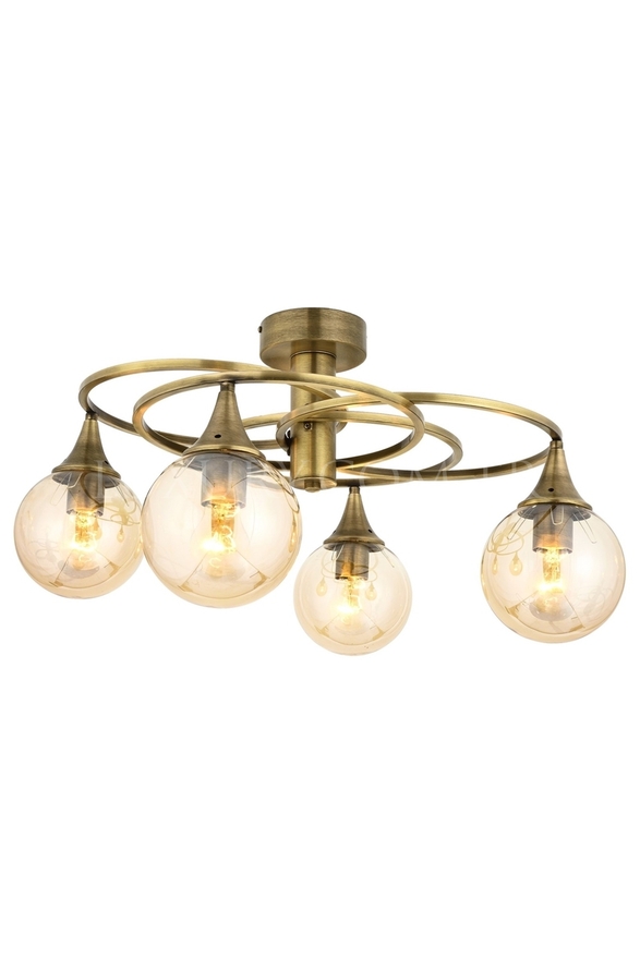 Luxury AR-1661-4E Eskitme Kaplama Modern Chandelier E27 Metal Cam 60cm - Luxury Avize ve Aydınlatma