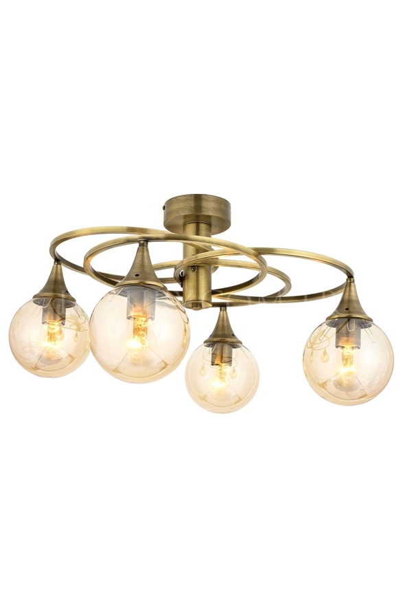 Luxury AR-1661-4E Eskitme Kaplama Modern Chandelier E27 Metal Cam 60cm - 1