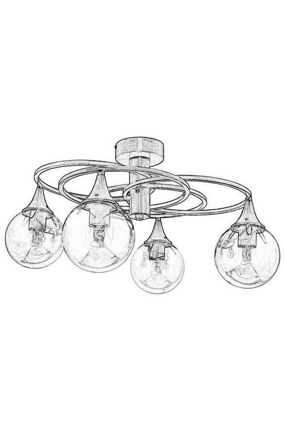 Luxury AR-1661-4E Eskitme Kaplama Modern Chandelier E27 Metal Cam 60cm - 2