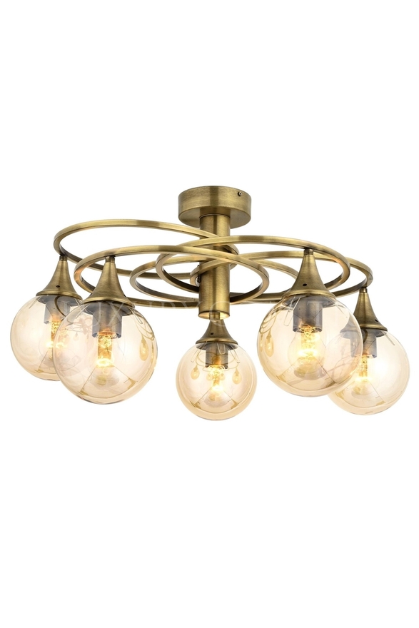 Luxury AR-1661-5E Eskitme Kaplama Modern Chandelier E27 Metal Cam 60cm - Luxury Avize ve Aydınlatma