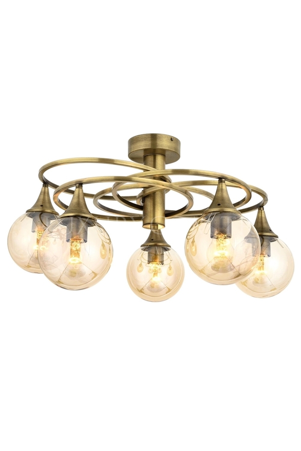 Luxury AR-1661-5E Eskitme Kaplama Modern Chandelier E27 Metal Cam 60cm - 1