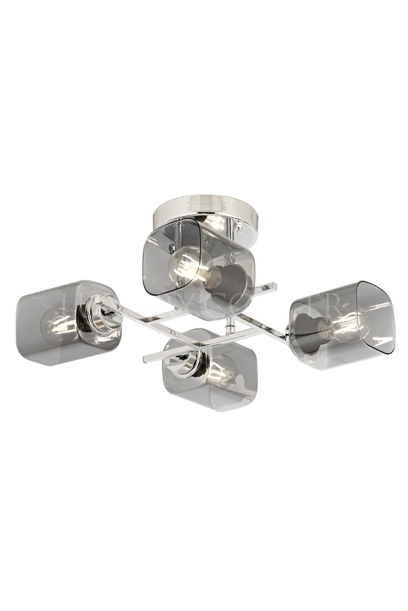 Luxury AR-60271-4K Krom Kaplama Modern Chandelier E27 Metal Cam 44cm - Luxury Avize ve Aydınlatma