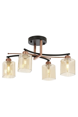 Luxury AR-60356-4BSY Black Boyalı Classic Chandelier E14 Metal Cam 58x0cm