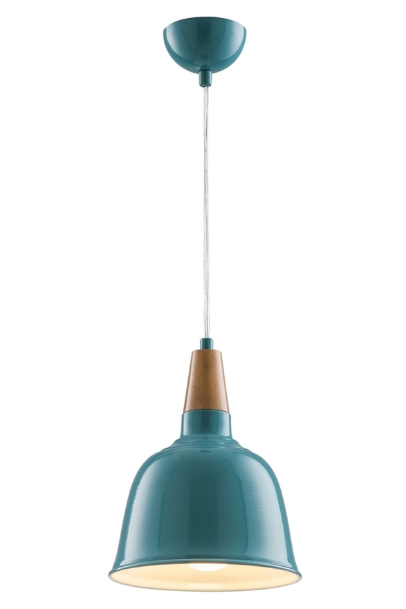 Luxury AV-4100-A2-BTK-20 Turkuaz Boyalı Modern Avize E27 Metal Ahşap 20cm - Luxury Avize ve Aydınlatma