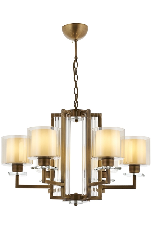 Luxury AV-60190-6E Eskitme Kaplama Modern Avize E27 Metal Cam 70cm - Luxury Avize ve Aydınlatma