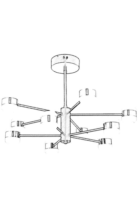 Luxury AV-60205-10K Krom Kaplama Modern Avize LED Metal Akrilik 65cm - 5