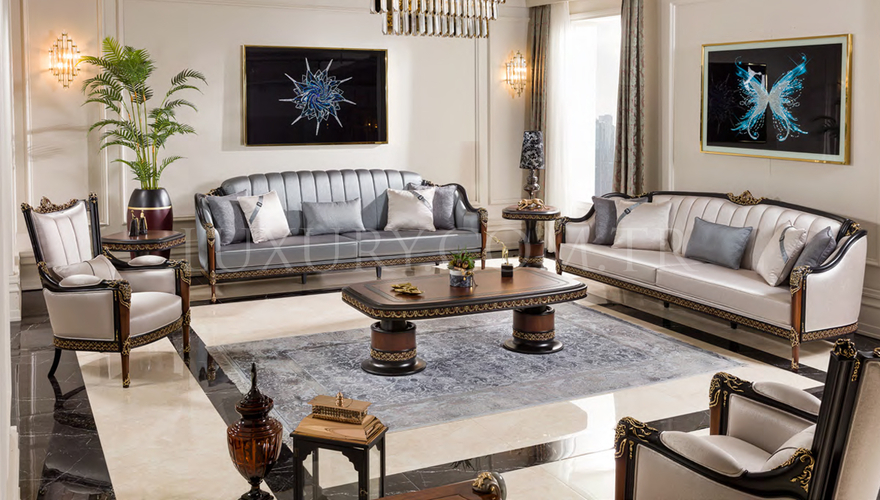 Luxury Calvin Neo Classic Sofa Set - 1
