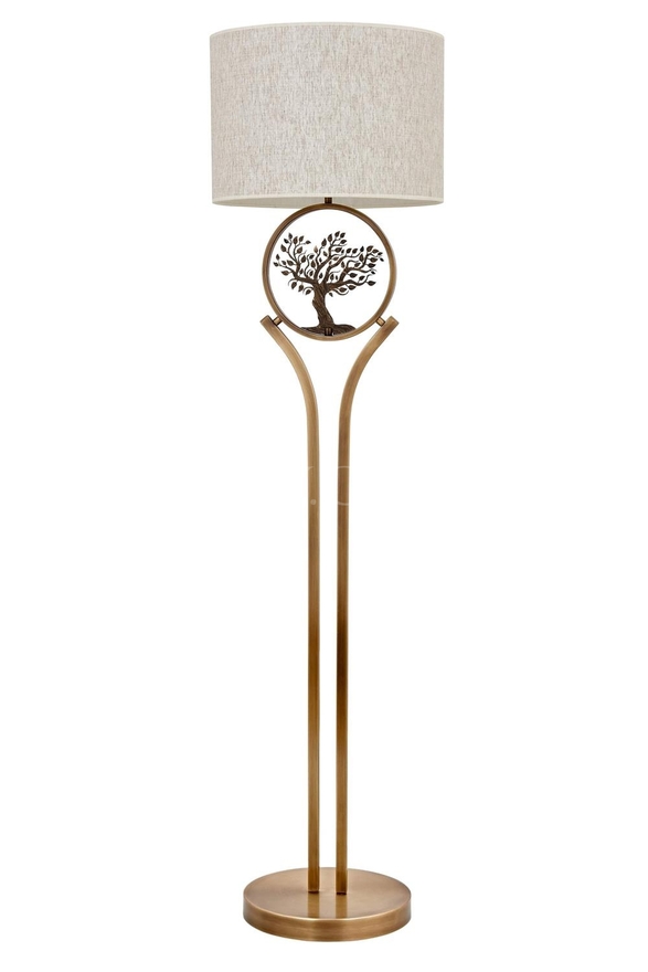 Luxury Eskitme Kaplama Lambader E27 Metal Kumaş 45cm - Luxury Avize ve Aydınlatma