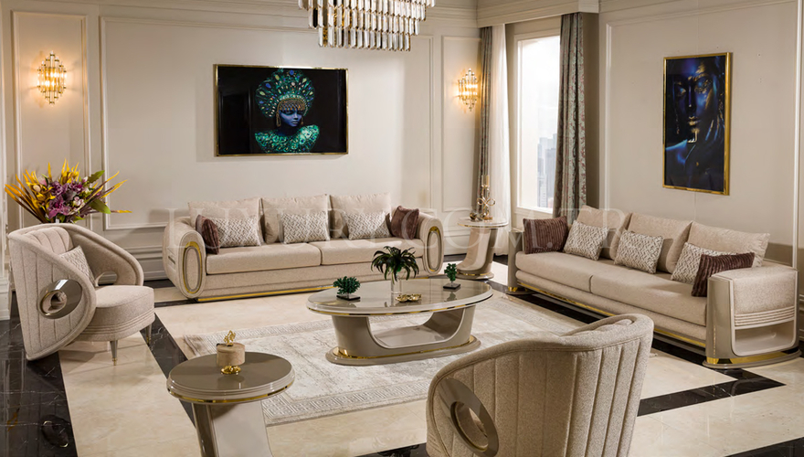 Luxury Fendi Modern Sofa Set - 1
