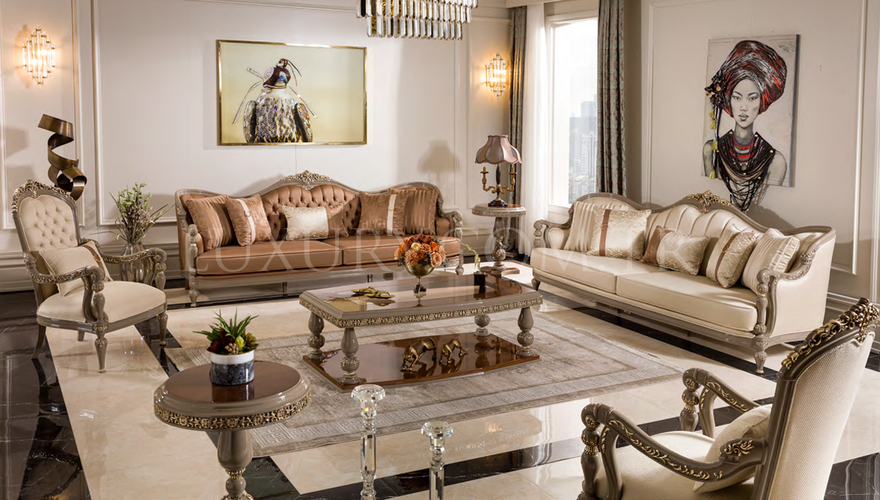 Luxury Fortiva Classic Sofa Set - 1