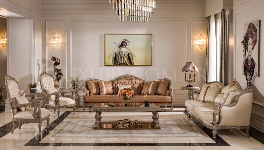 Luxury Fortiva Classic Sofa Set - 2