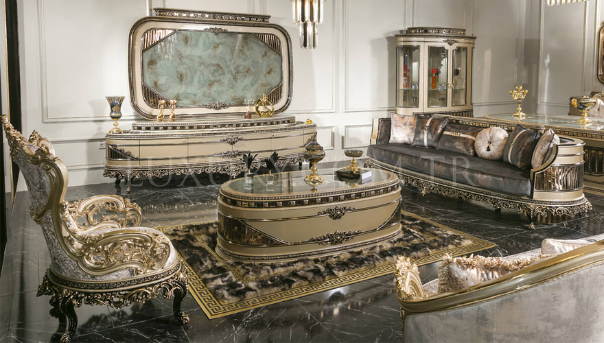 Luxury Freesia Classic Sofa Set - 2