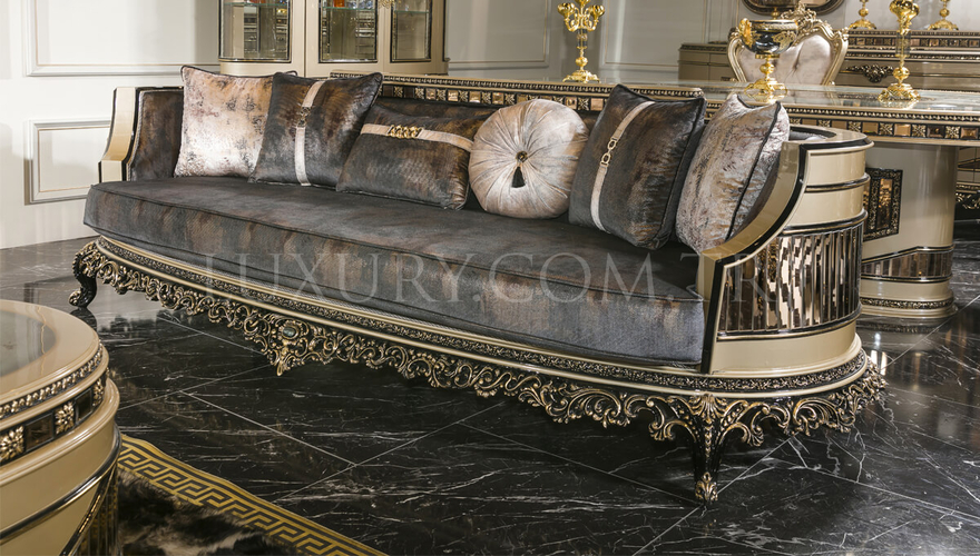 Luxury Freesia Classic Sofa Set - 10