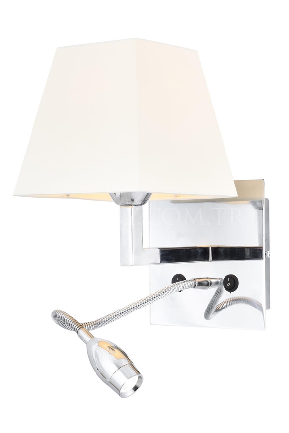 LUXURY HAP-9064-LED Krom Kaplama Aplik E14 Metal Kumaş 22x25cm - Luxury