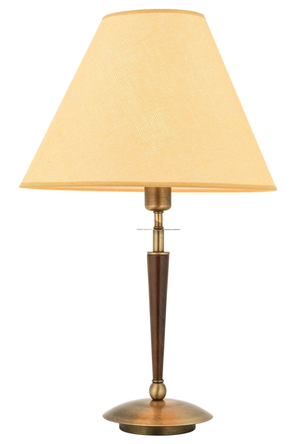 Luxury HML-9009-1EB Eskitme Kaplama Desk Lamp E27 Metal Wood Kumaş 40cm - 1