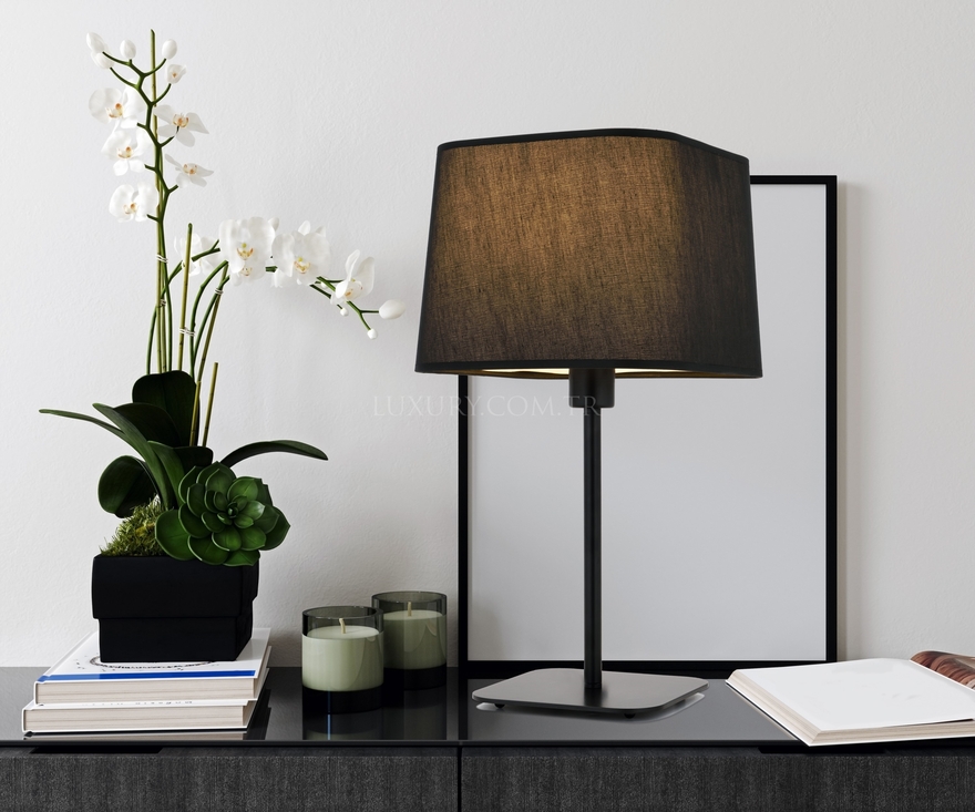 Luxury HML-9071-1BS Black Boyalı Desk Lamp E27 Metal Kumaş 27x27cm - 2