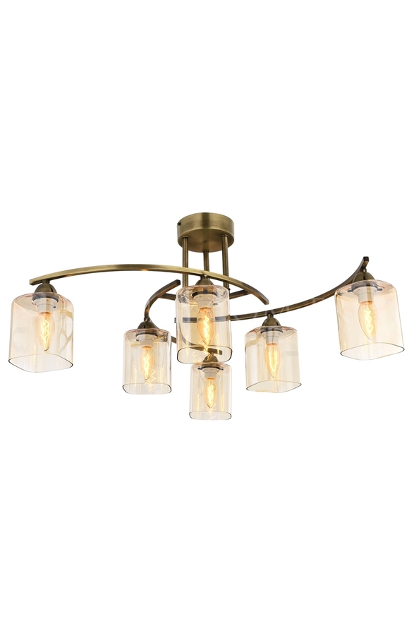 LUXURY L-1373-6E Eskitme Kaplama Modern Chandelier E14 Metal Cam 60cm - Luxury