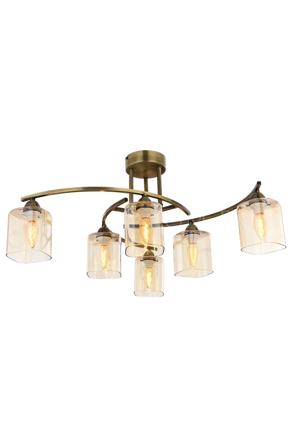 LUXURY L-1373-6E Eskitme Kaplama Modern Chandelier E14 Metal Cam 60cm - 1