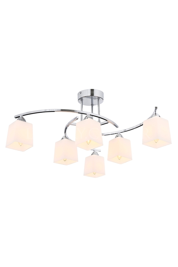 LUXURY L-1373-6K Krom Kaplama Modern Chandelier E14 Metal Cam 60cm - 1