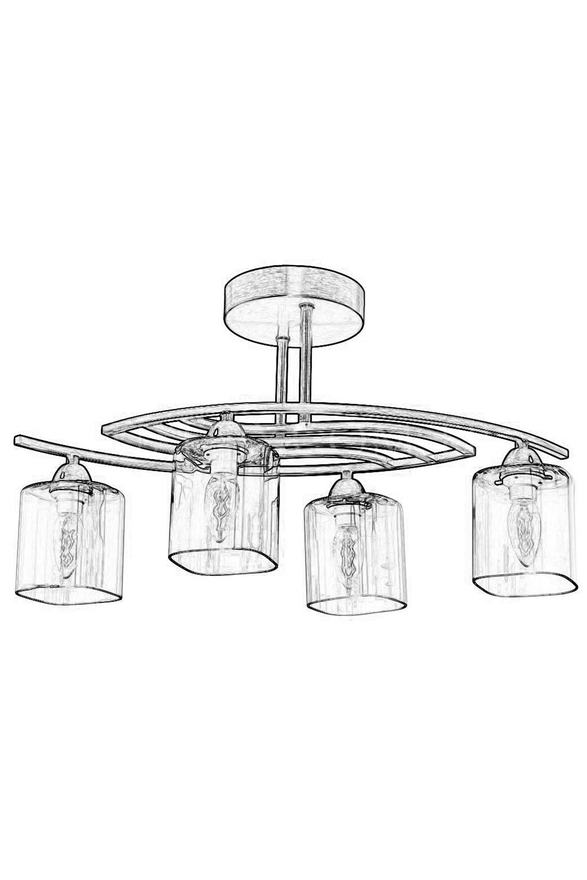LUXURY L-1374-4E Eskitme Kaplama Modern Chandelier E14 Metal Cam 63x30cm - 2