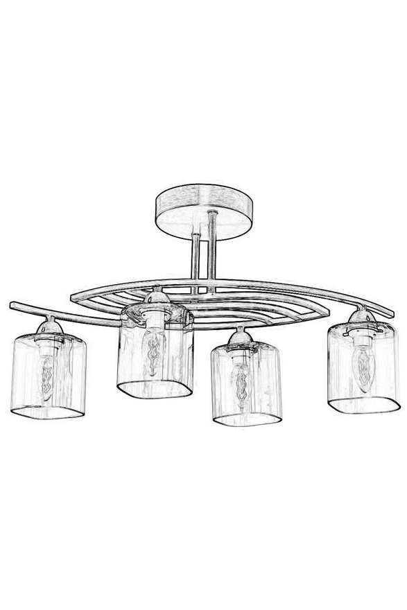 LUXURY L-1374-4E Eskitme Kaplama Modern Chandelier E14 Metal Cam 63x30cm - 2