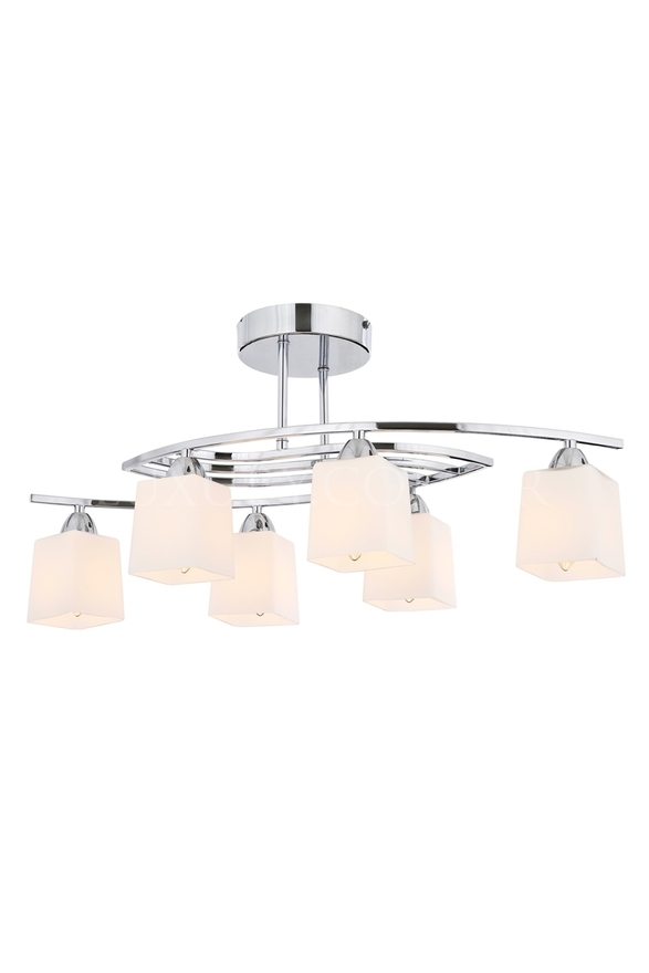 LUXURY L-1374-6K Krom Kaplama Modern Chandelier E14 Metal Cam 75x30cm - 1