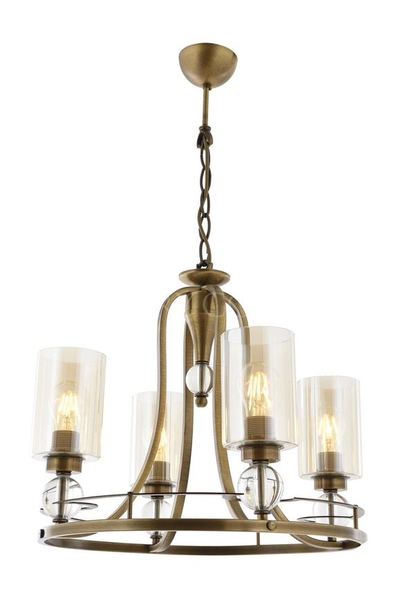 Luxury L-1597-4E Eskitme Kaplama Modern Chandelier E27 Metal Cam 50cm - 1