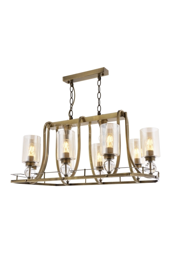 Luxury L-1597-8E-YM Eskitme Kaplama Modern Chandelier E27 Metal Cam 89x50cm - 1