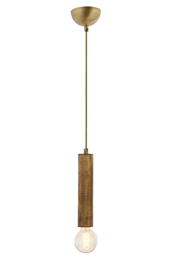 Luxury L-1651-1E Eskitme Kaplama Modern Chandelier E27 Wood 6cm - 1