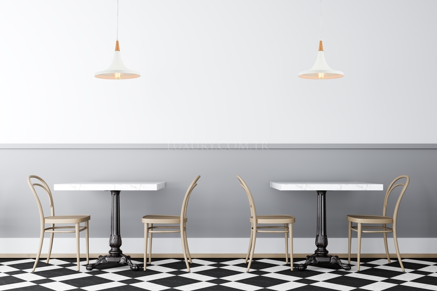 Luxury L-4100-A6-BBY White Boyalı Modern Chandelier E27 Metal Wood 32cm - 3