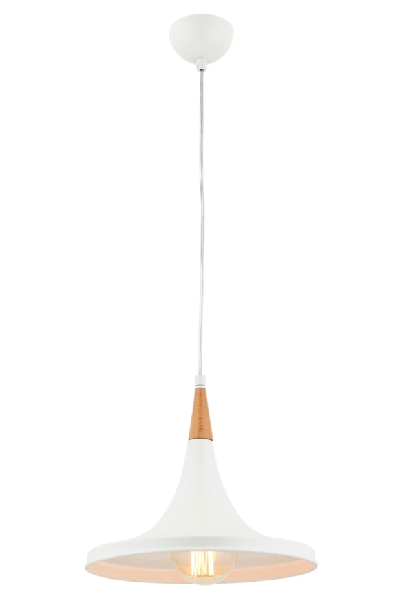 Luxury L-4100-A6-BBY White Boyalı Modern Chandelier E27 Metal Wood 32cm - 1