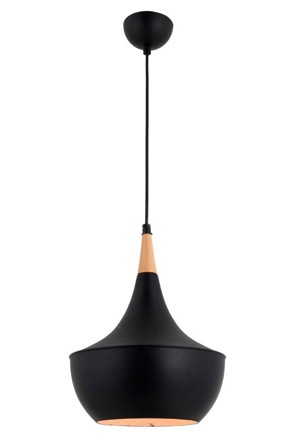 Luxury L-4106-A7-BSY Black Boyalı Modern Chandelier E27 Metal Wood 40cm - 1